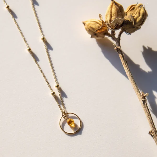 Necklace Circle Amber - Always with you.