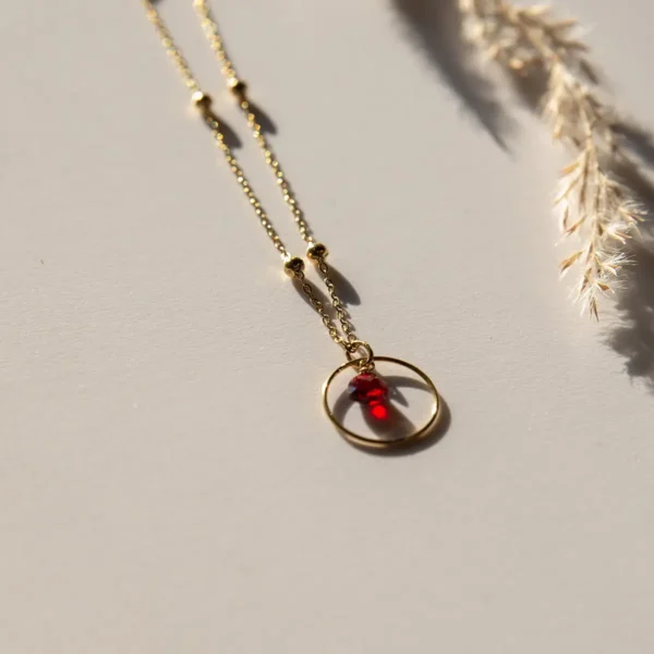 Necklace Circle Merlot - Always together.