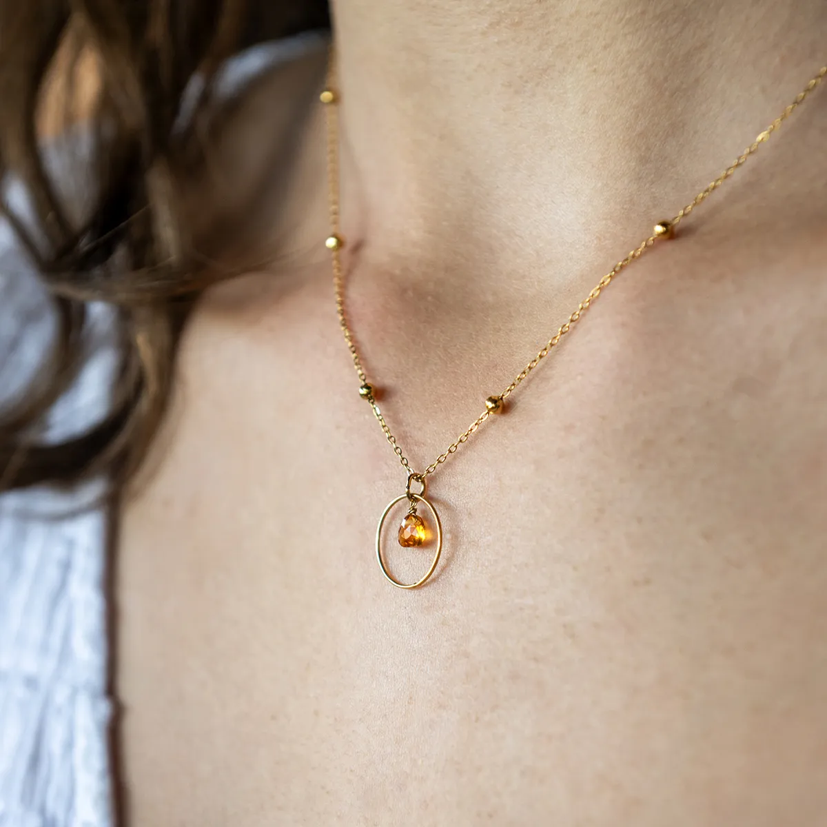 Necklace Circle Amber - Always with you. - Image 3