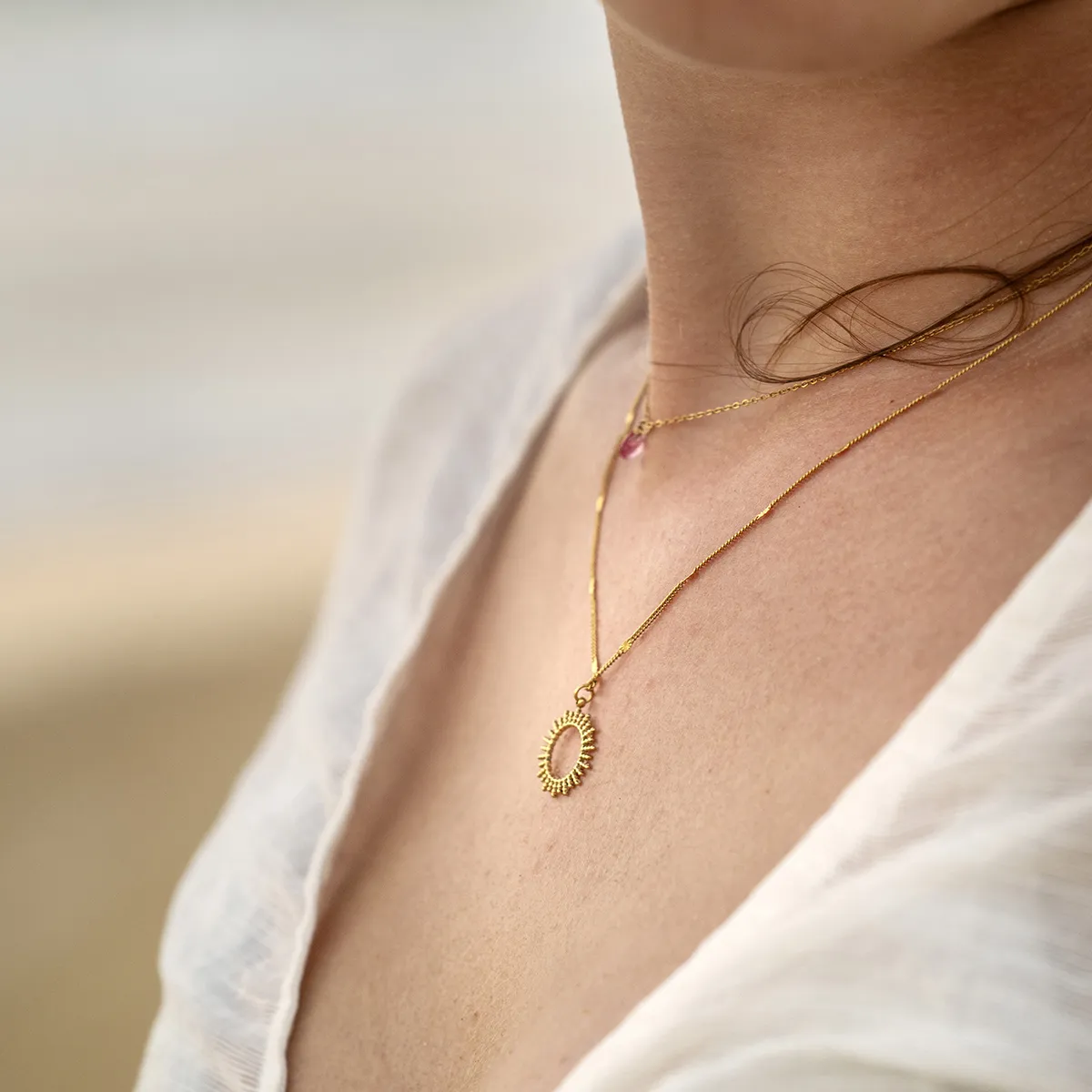 Necklace Sun Fuchsia - Keep blooming. - Image 4