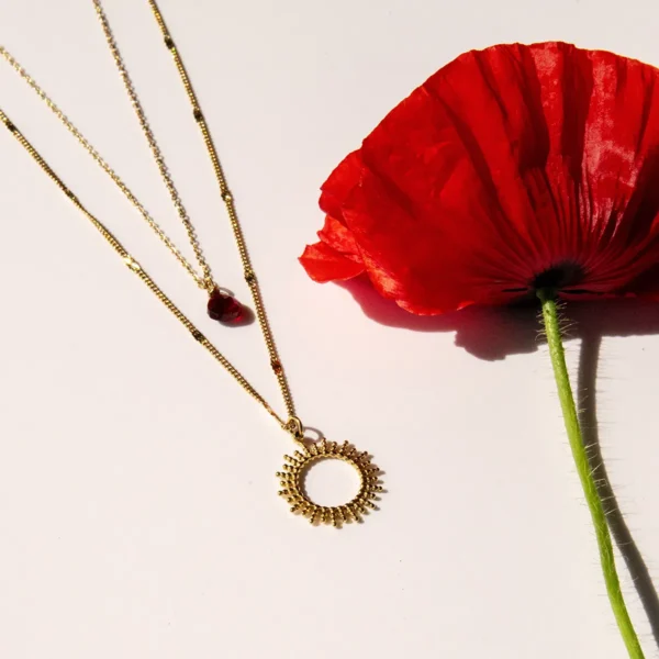 Necklace Sun Merlot - You are beautiful